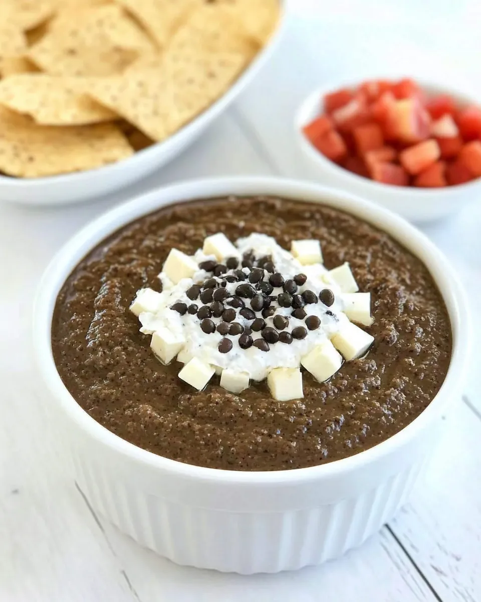 Quick Easy Black Bean Dip shot