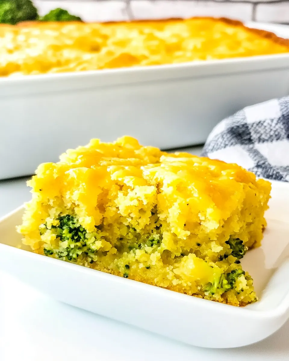 Quick Easy Broccoli Cornbread food shot