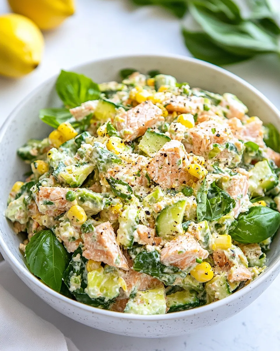 Classic Easy Canned Salmon Salad (No Mayo!) image