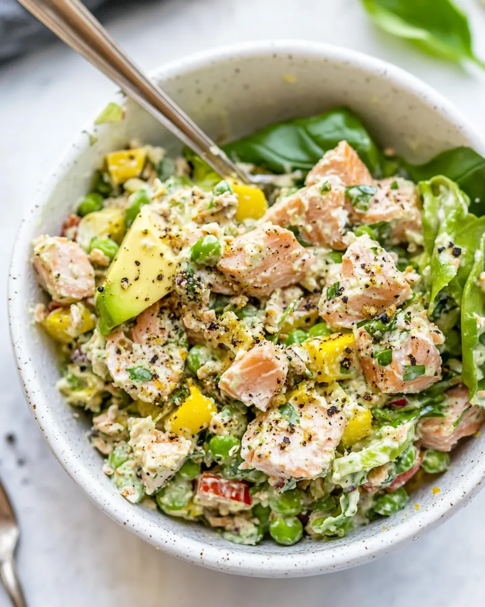 Delicious Easy Canned Salmon Salad (No Mayo!) recipe photo