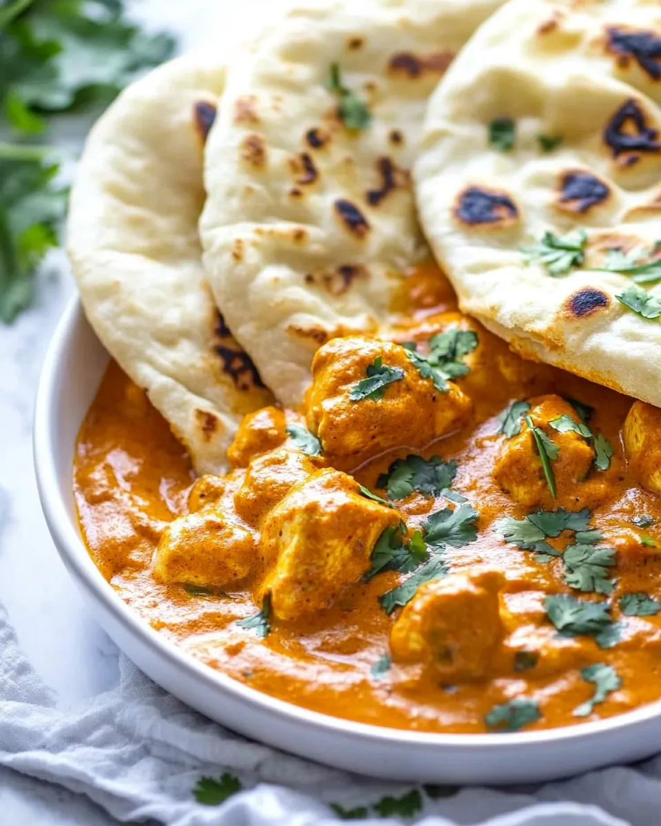 Homemade Easy Chicken Tikka Masala with Stove-Top Garlic Naan photo