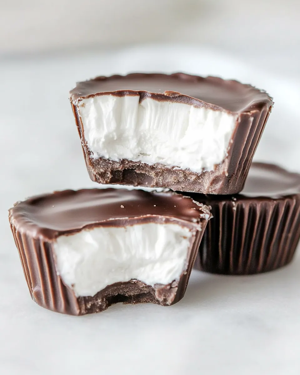 Perfect Easy Homemade Mallo Cups. food shot