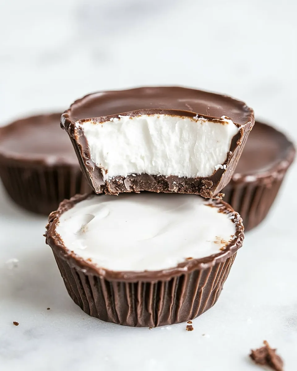 Delicious Easy Homemade Mallo Cups. food shot
