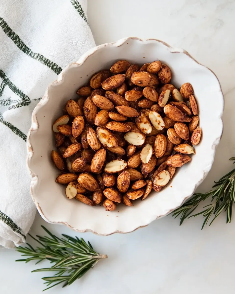 Homemade Easy Spicy Roasted Almonds with Rosemary photo