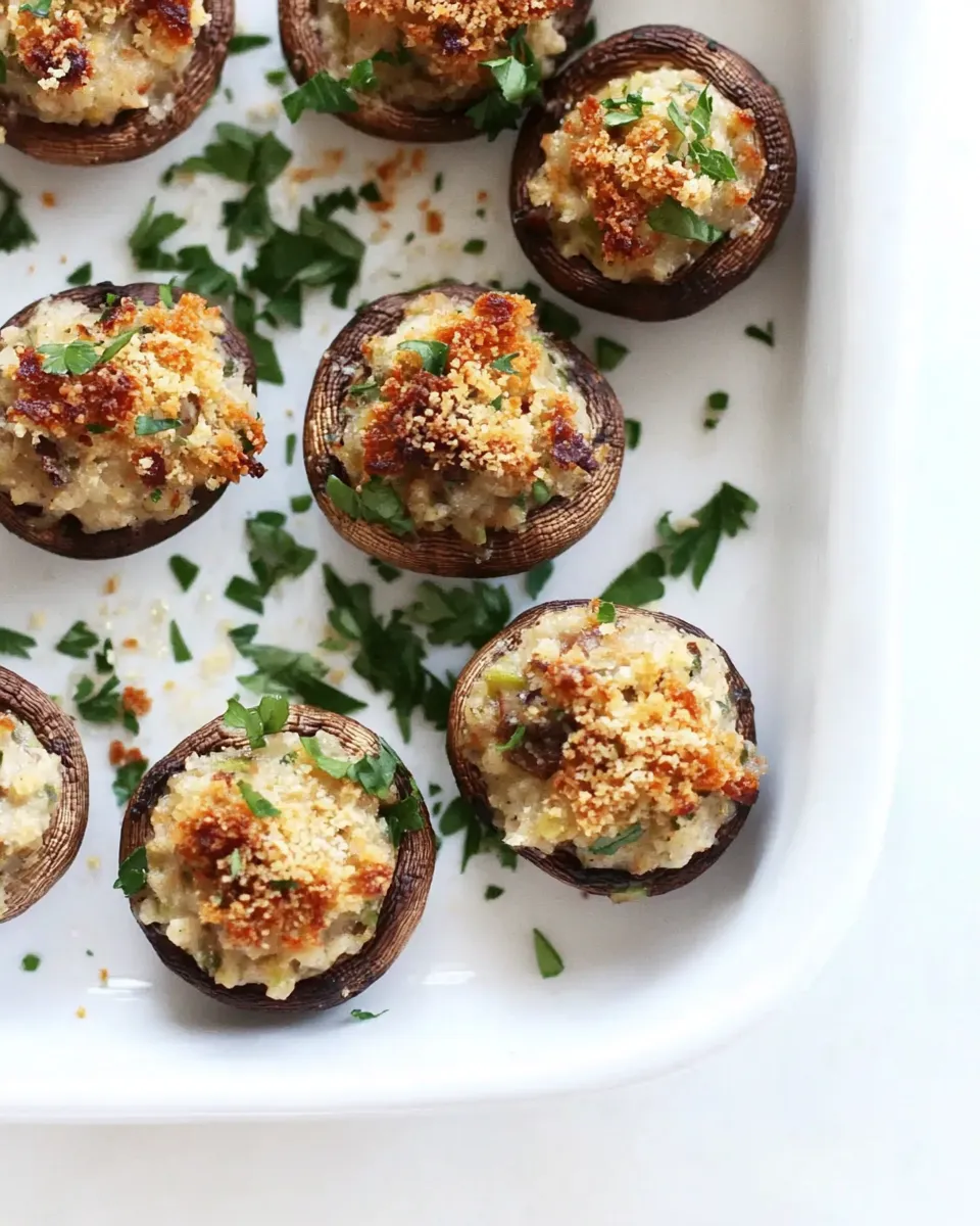 Savory Easy Stuffed Mushrooms shot