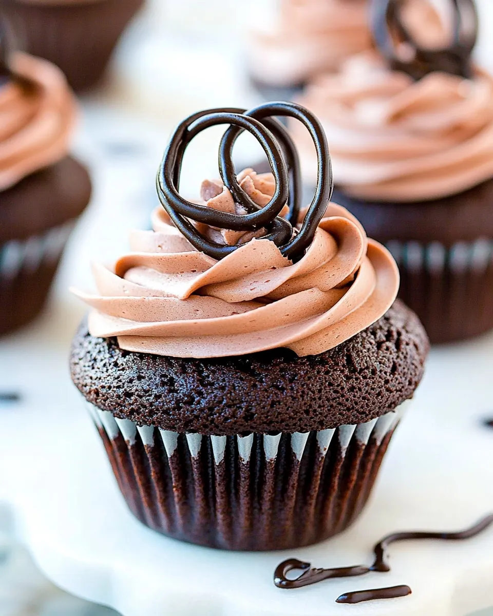Delicious Eggless Chocolate Cupcakes shot