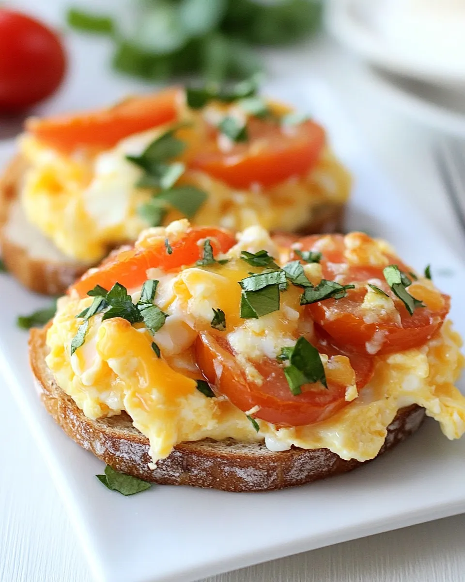 Easy Eggs and Tomato Breakfast Melts recipe photo