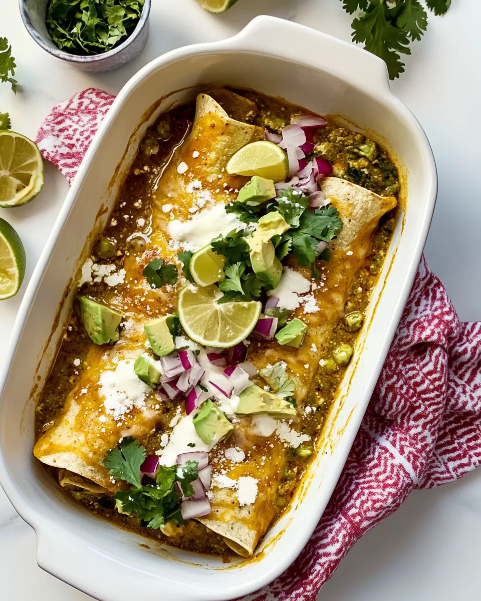 Delicious Enchiladas Verdes shot