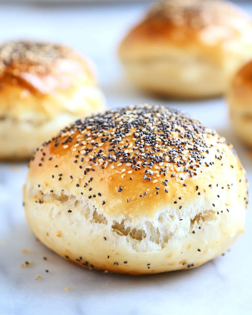 Delicious Everything Bagel Slider Buns shot