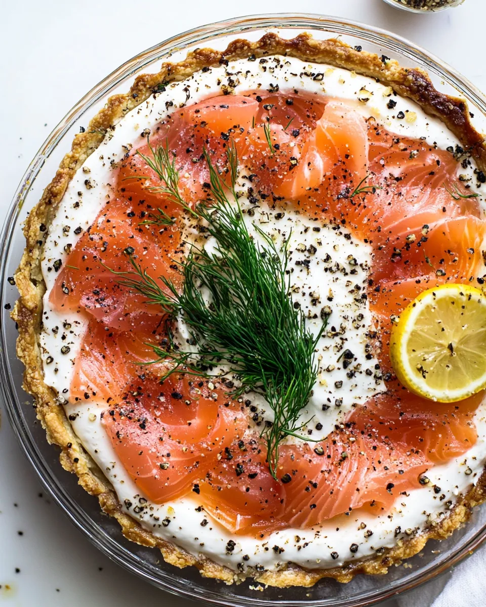 Best Everything Smoked Salmon Tart. recipe photo