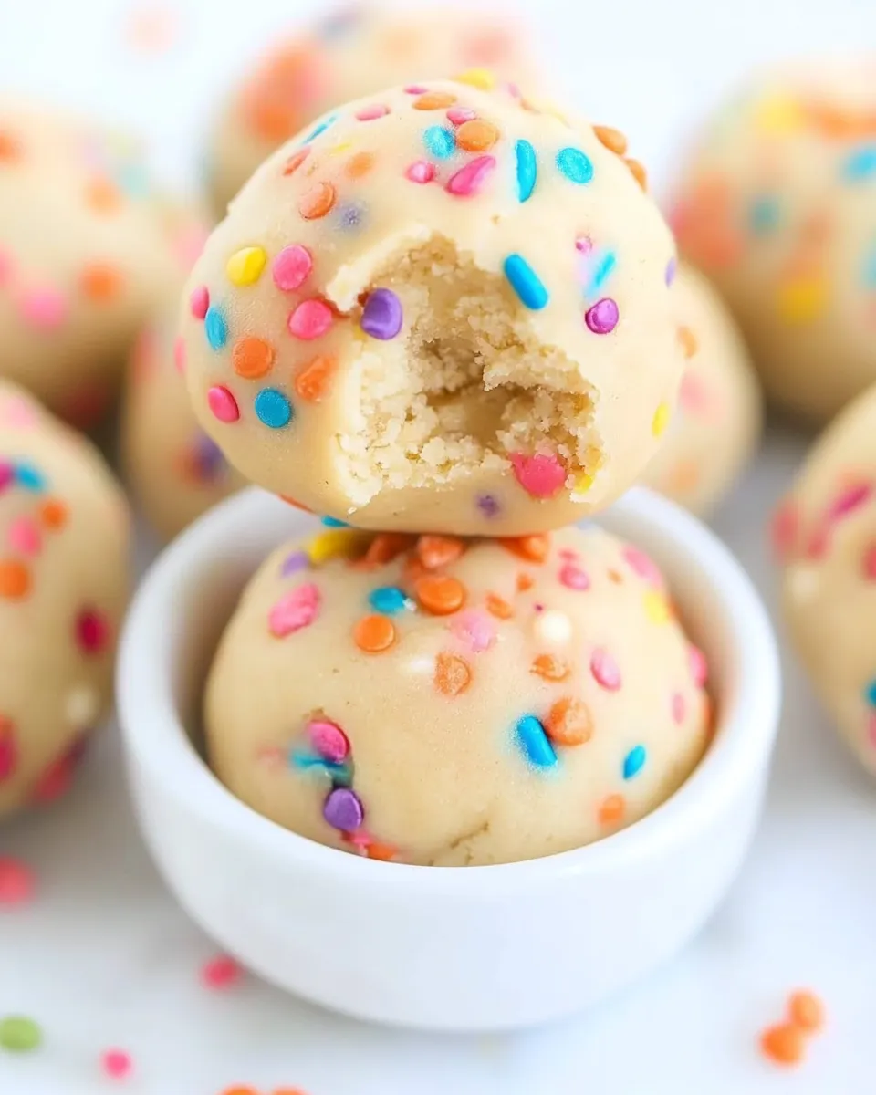 Delicious FUNFETTI-Inspired Cookie Dough Balls shot