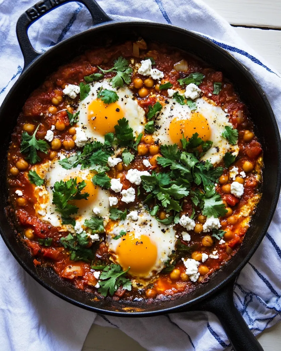 Easy Feta Chickpea Shakshuka recipe photo