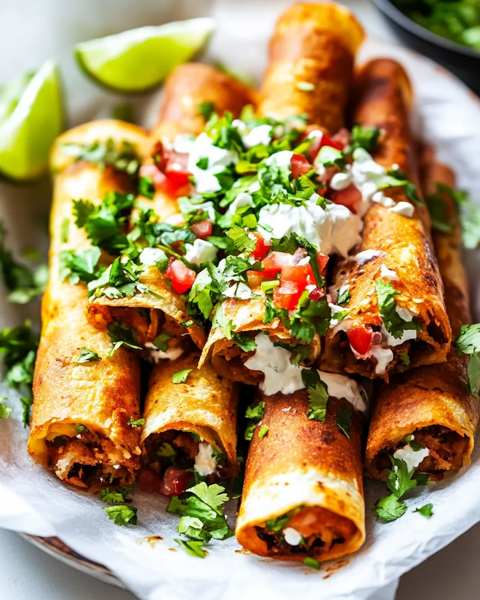 Homemade Flautas recipe image