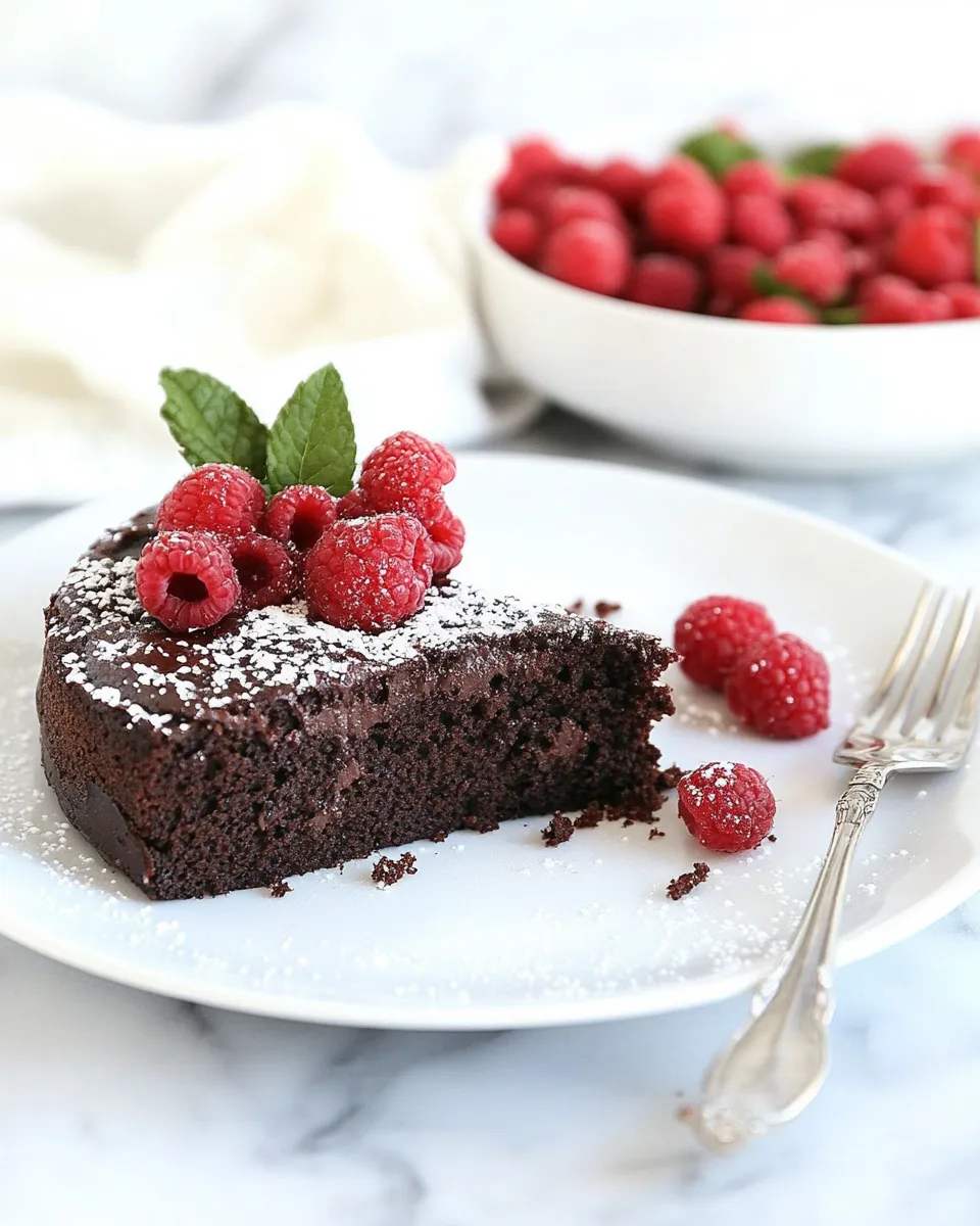 Homemade Flourless Chocolate Cake photo