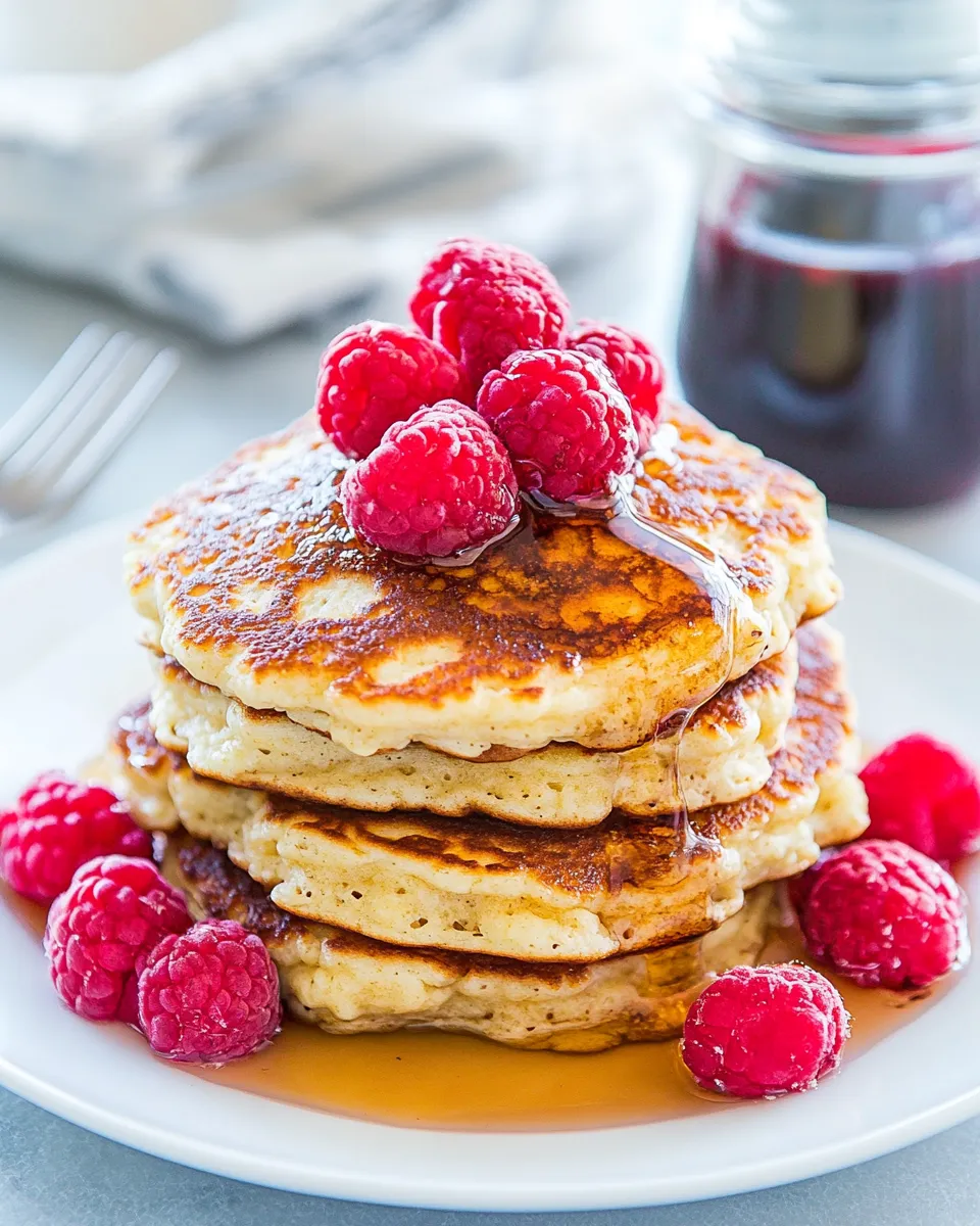 Delicious Fluffy Cottage Cheese Pancakes Recipe image