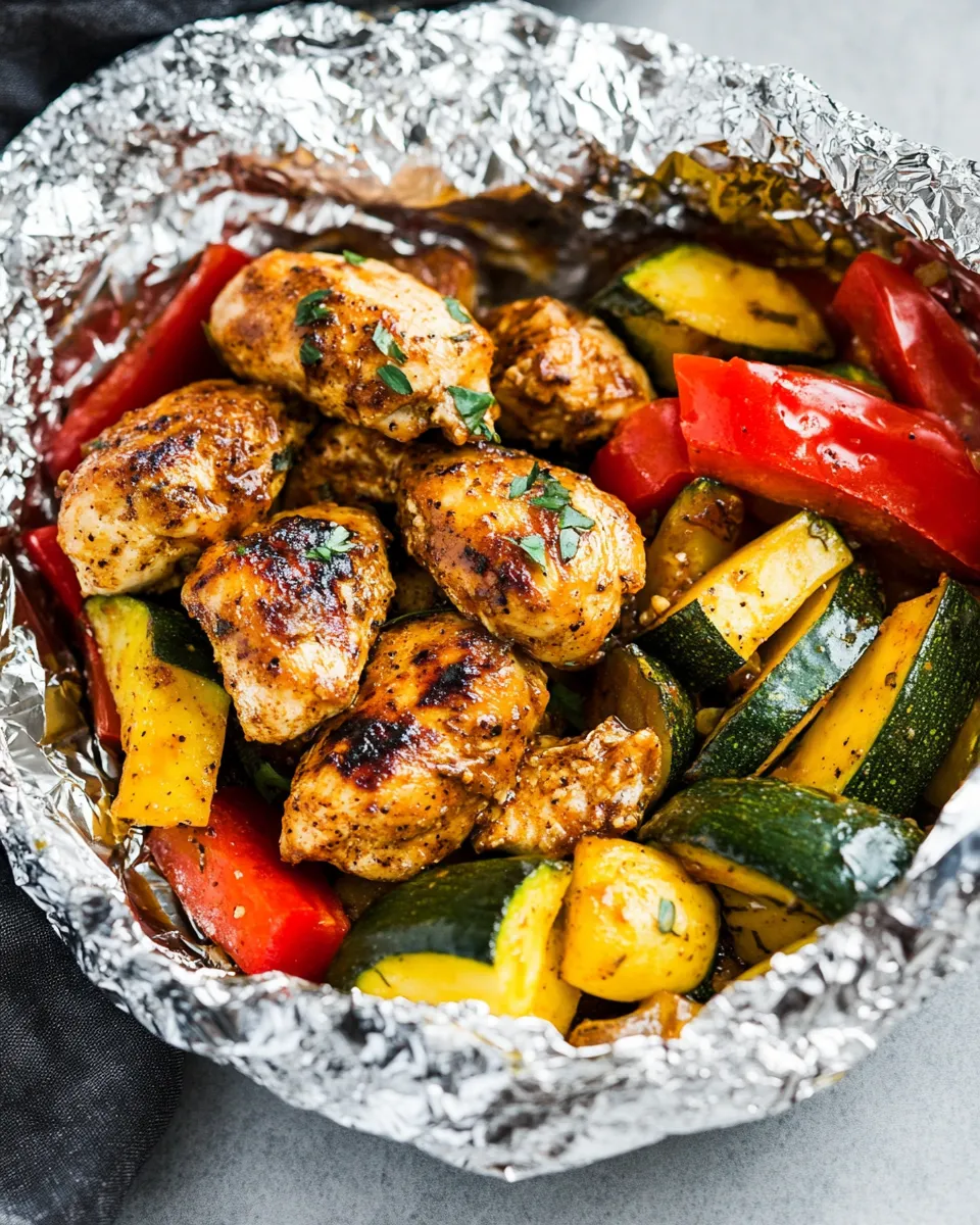 Easy Foil Pack Cajun Chicken and Veggies photo