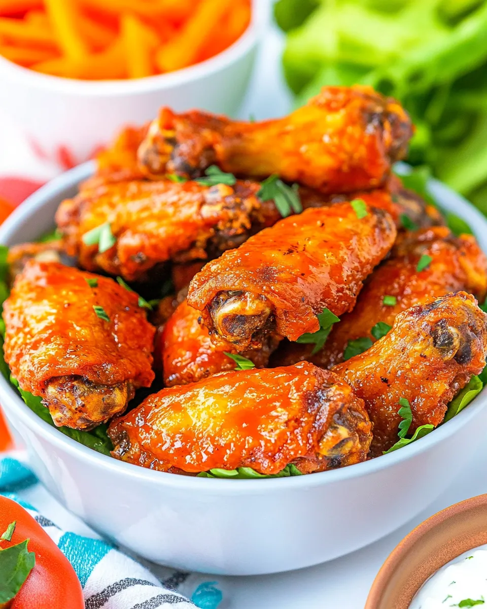 Healthy Frozen Chicken Wings In The Air Fryer shot