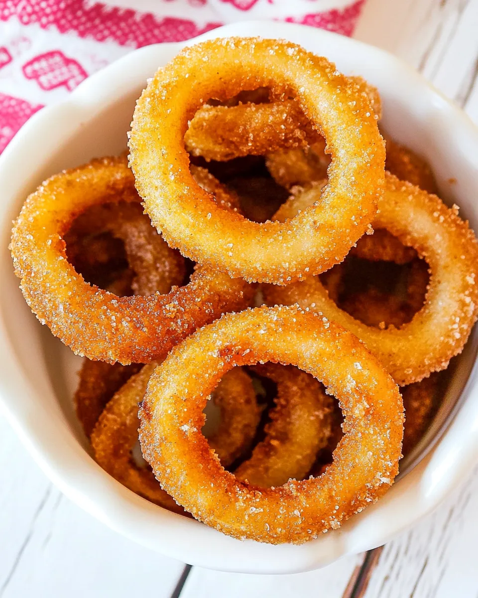 Homemade Frozen Onion Rings In The Air Fryer shot