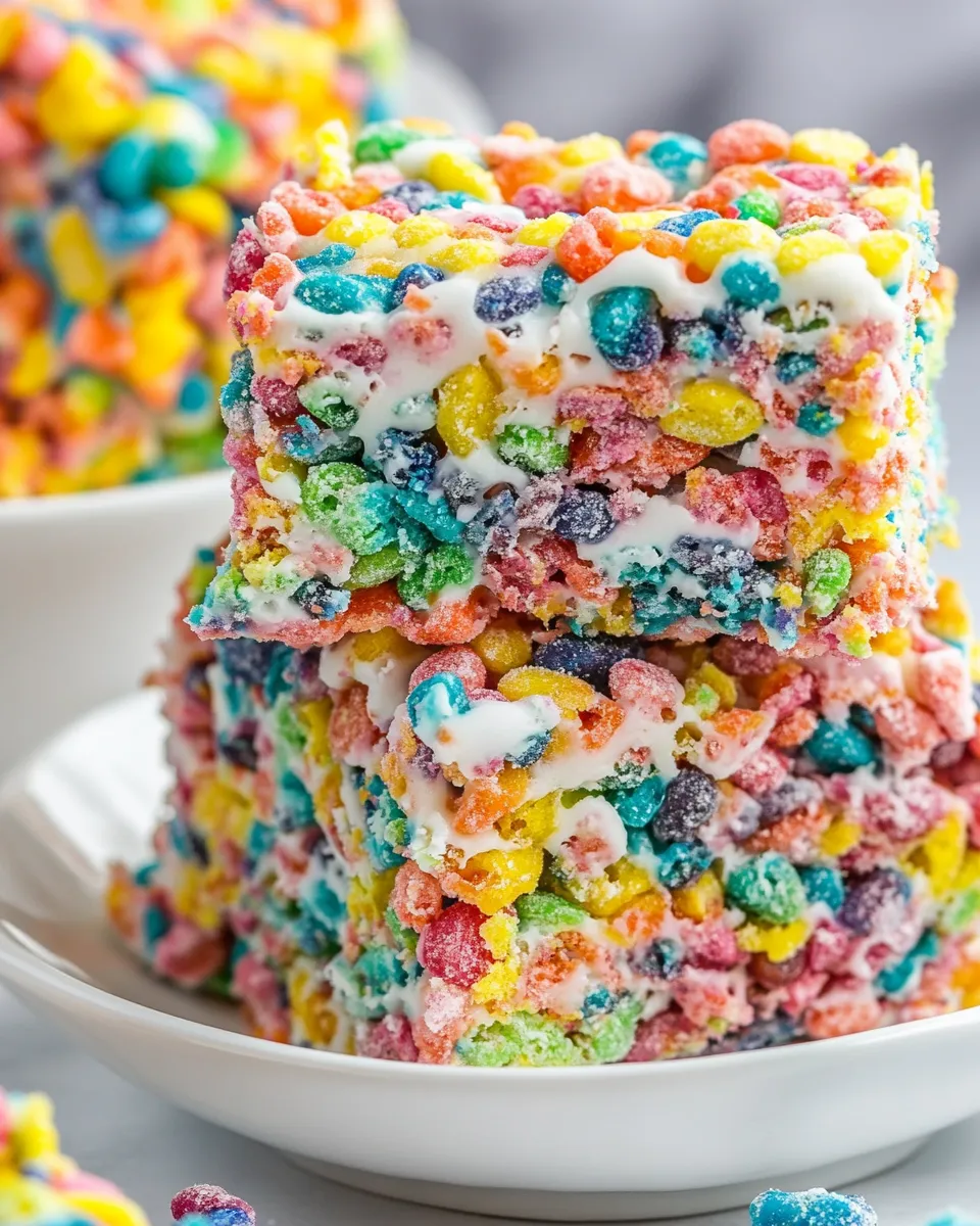 Delicious Fruity Pebble Treats image