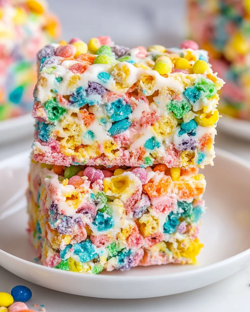 Classic Fruity Pebble Treats recipe photo