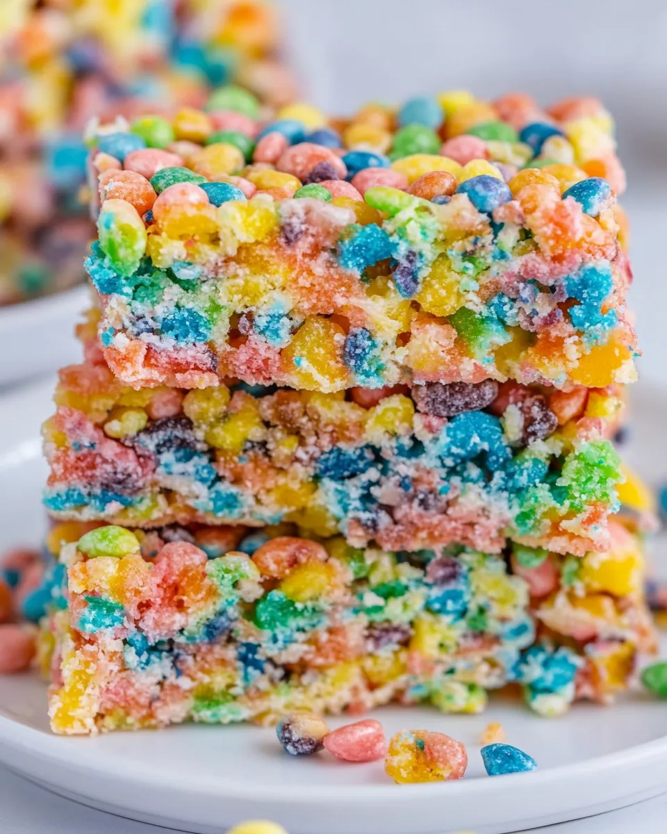 Quick Fruity Pebble Treats shot