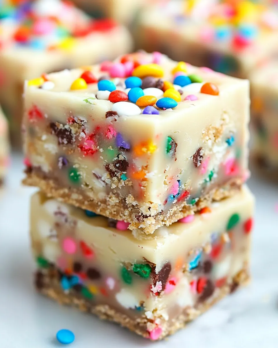 Homemade Funfetti Cookie Fudge Bars photo