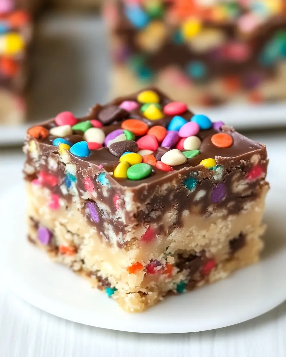Easy Funfetti Cookie Fudge Bars recipe photo