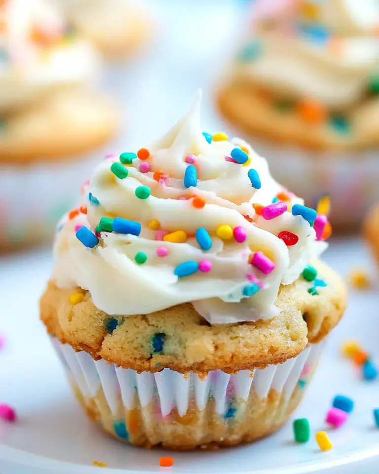 Easy Funfetti Sugar Cookie Cups with Vanilla Frosting photo