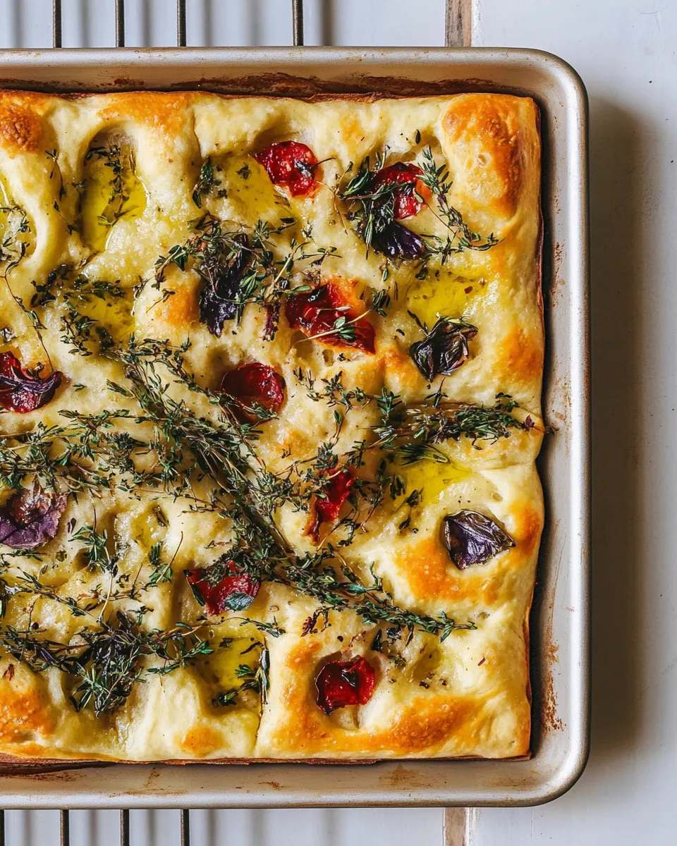 Easy Garden Focaccia Recipe shot
