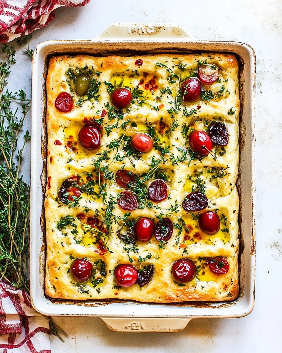 Homemade Garden Grape Focaccia Recipe photo