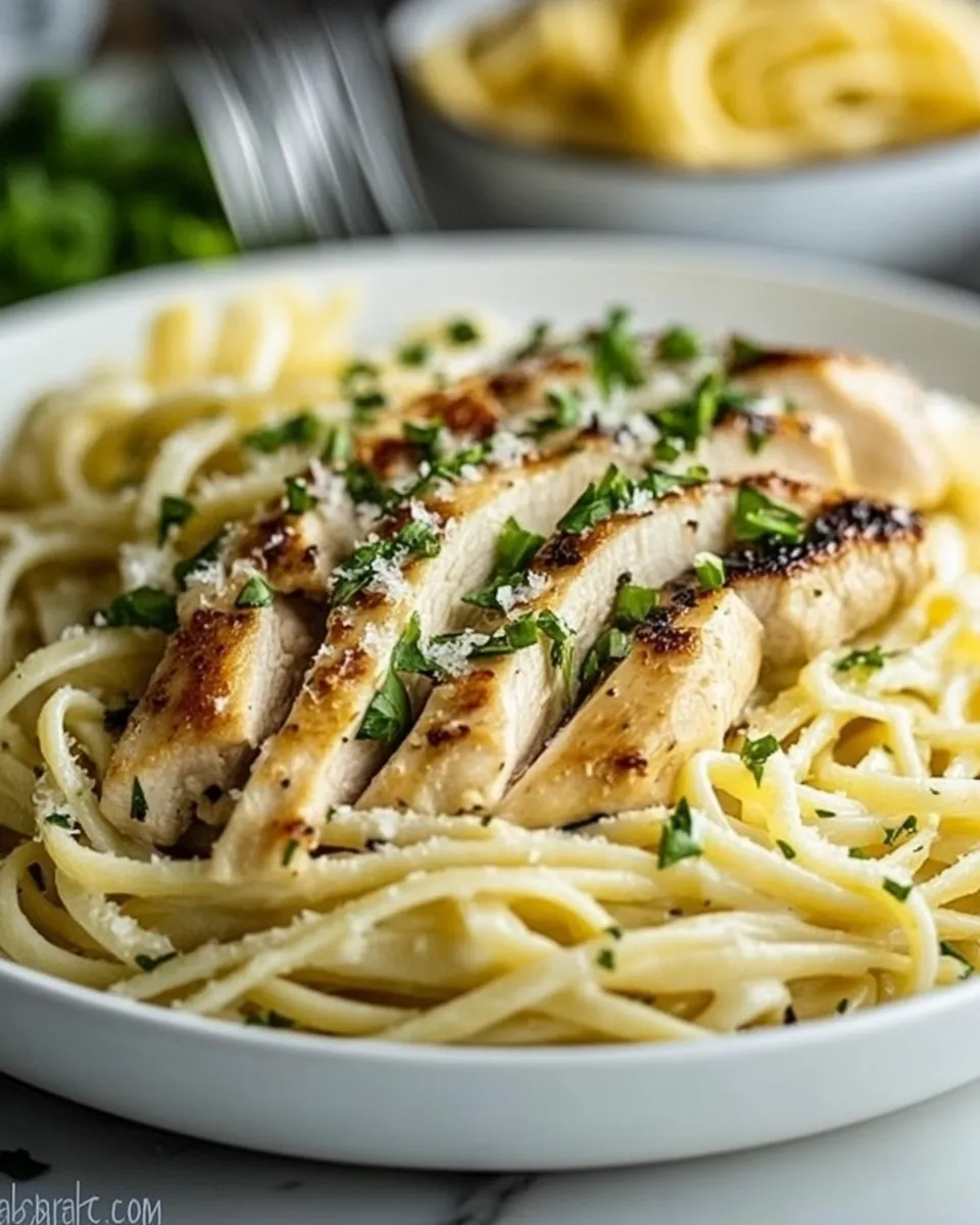 Easy Garlic Butter Pasta with Garlic Chicken recipe photo