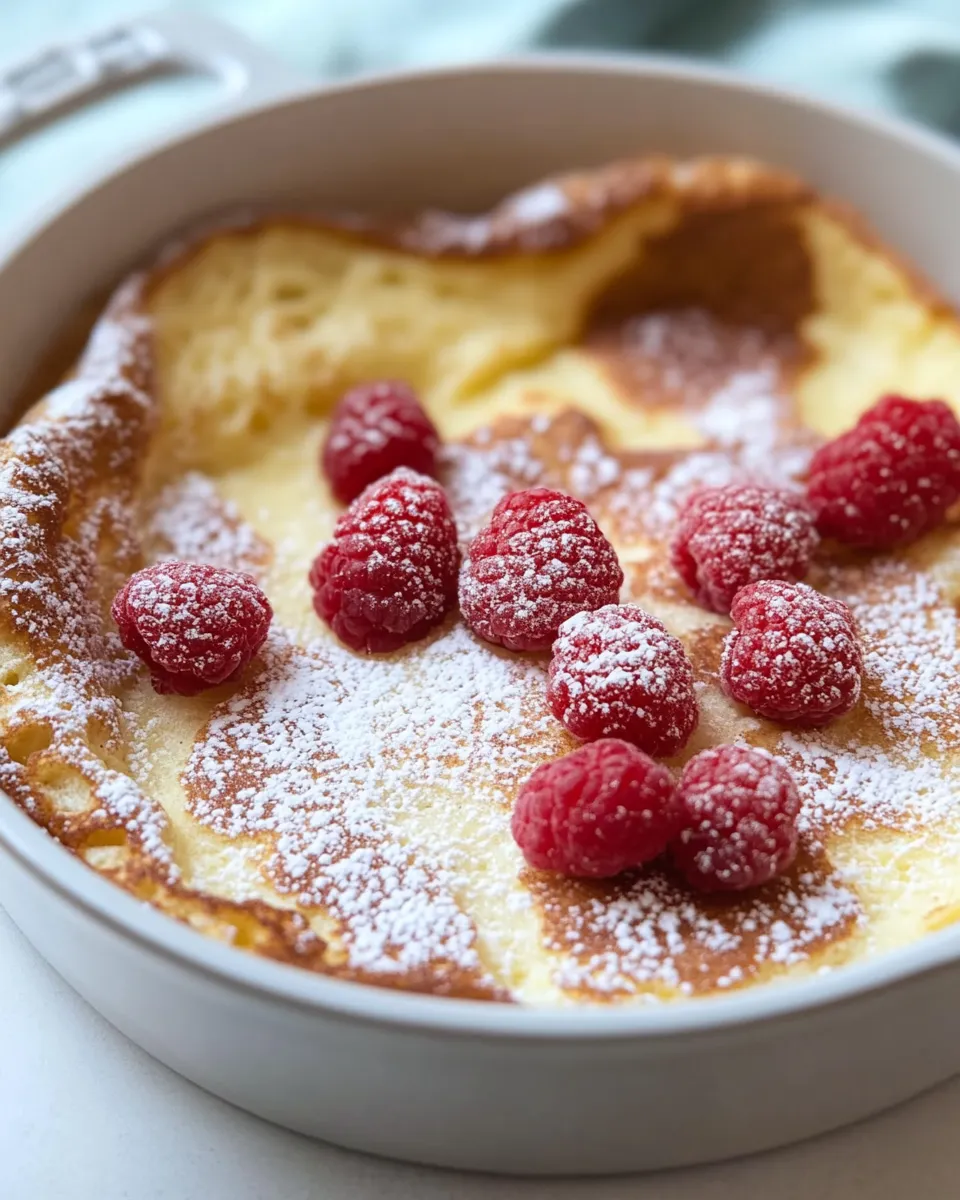 Delicious German Pancakes (Dutch Baby) shot