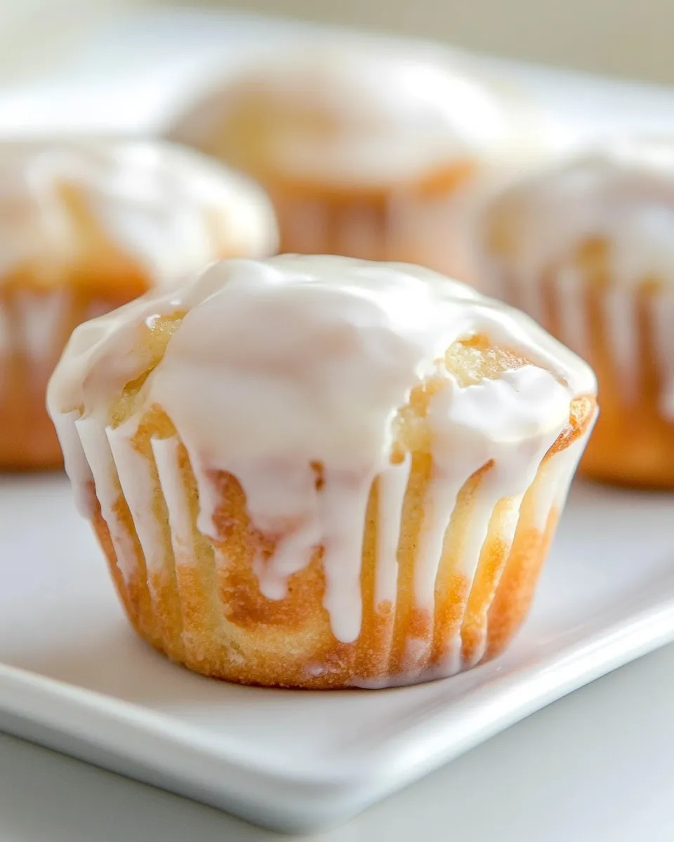Homemade Glazed Doughnut Muffins photo