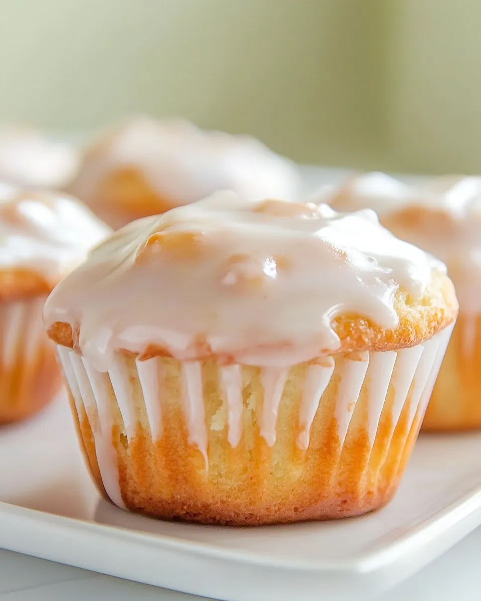 Delicious Glazed Doughnut Muffins shot