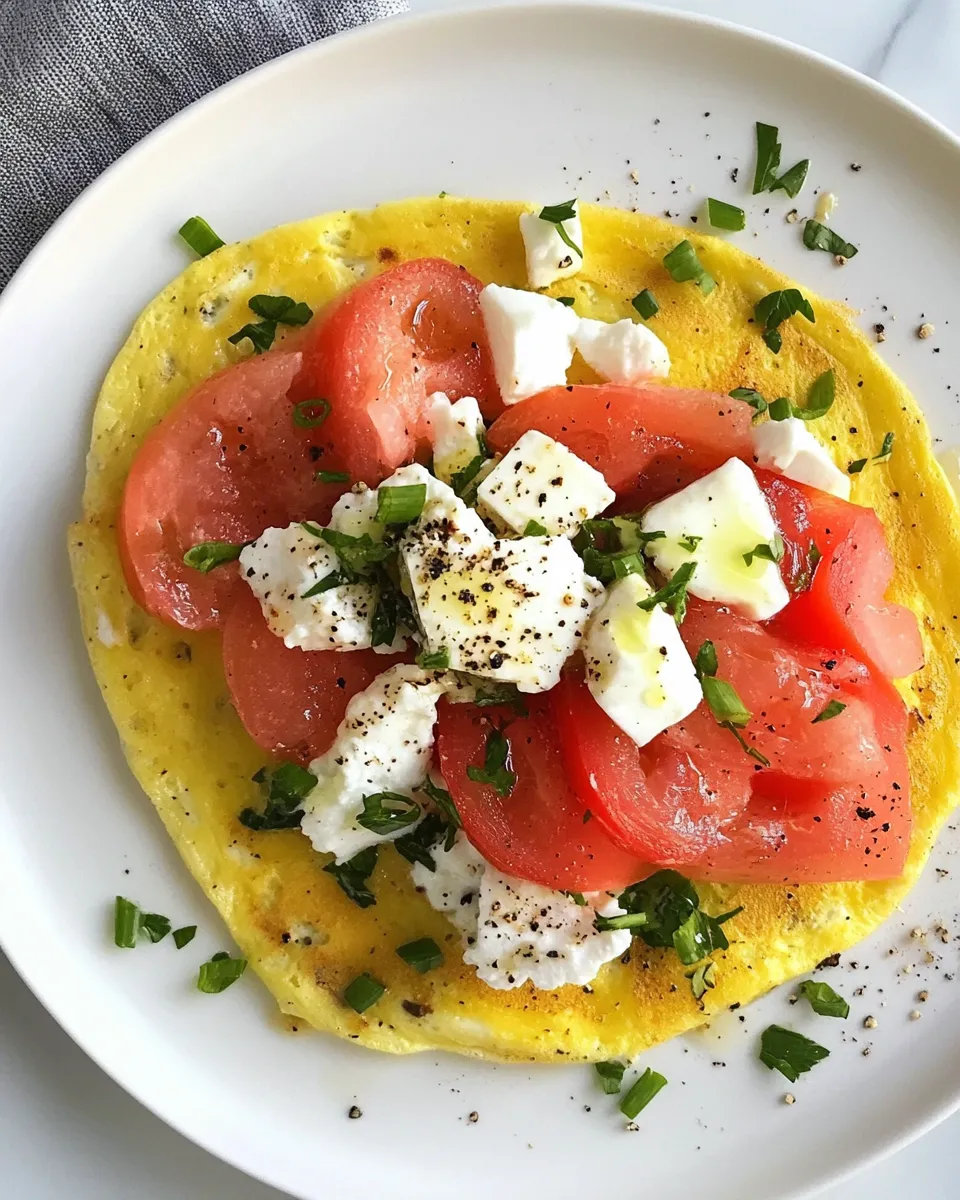 Quick Goat Cheese Herb Omelet with Nova Lox shot