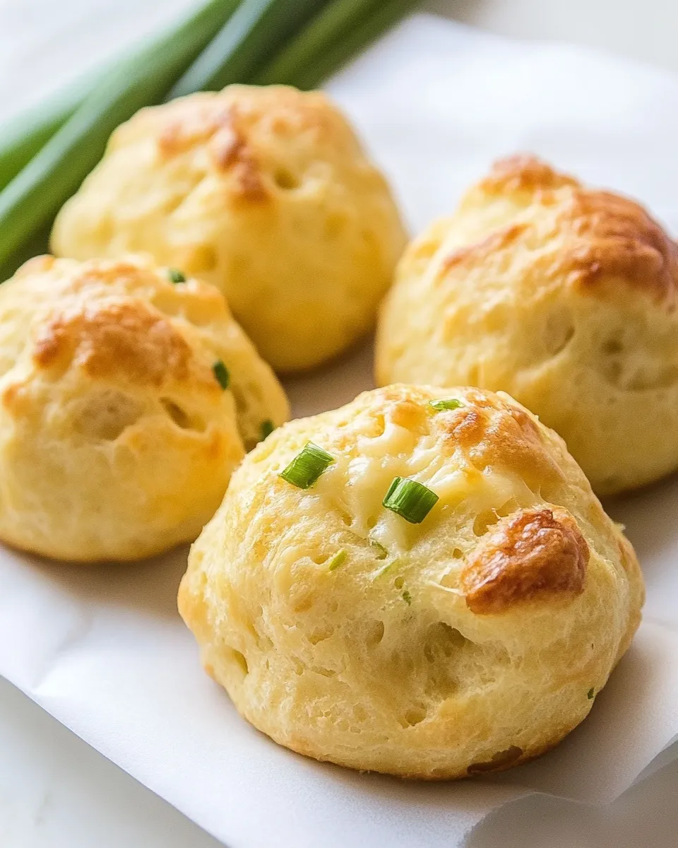 Classic Gougeres with Cheese and Scallions image