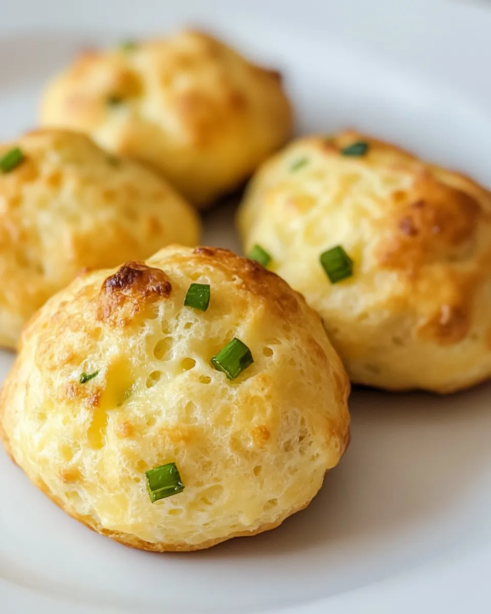 Delicious Gougeres with Cheese and Scallions recipe image