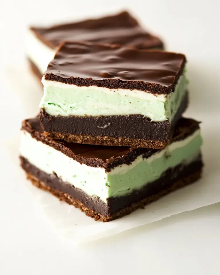 Easy Grasshopper Brownie Bars recipe photo