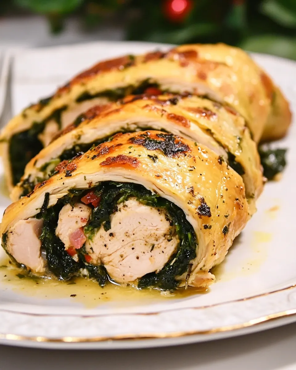 Homemade Greek-Style Chicken Roulade photo