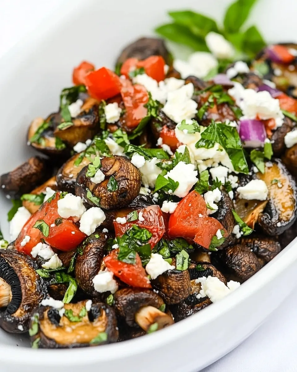 Homemade Greek Style Oven Roasted Mushrooms photo