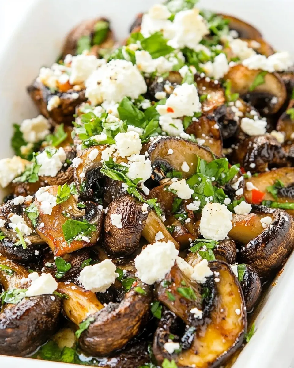 Easy Greek Style Oven Roasted Mushrooms recipe photo