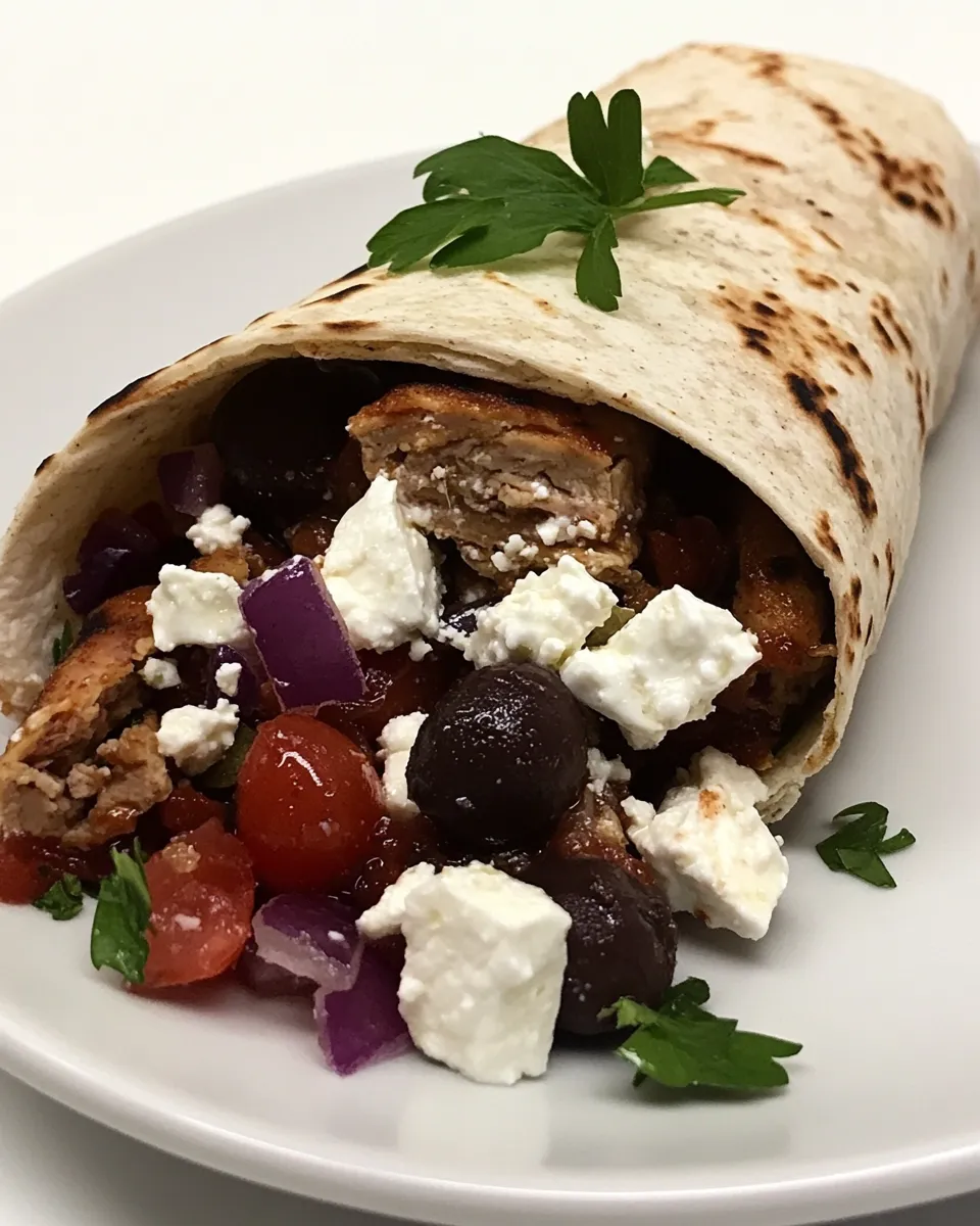 Classic Greek Turkey Wraps image
