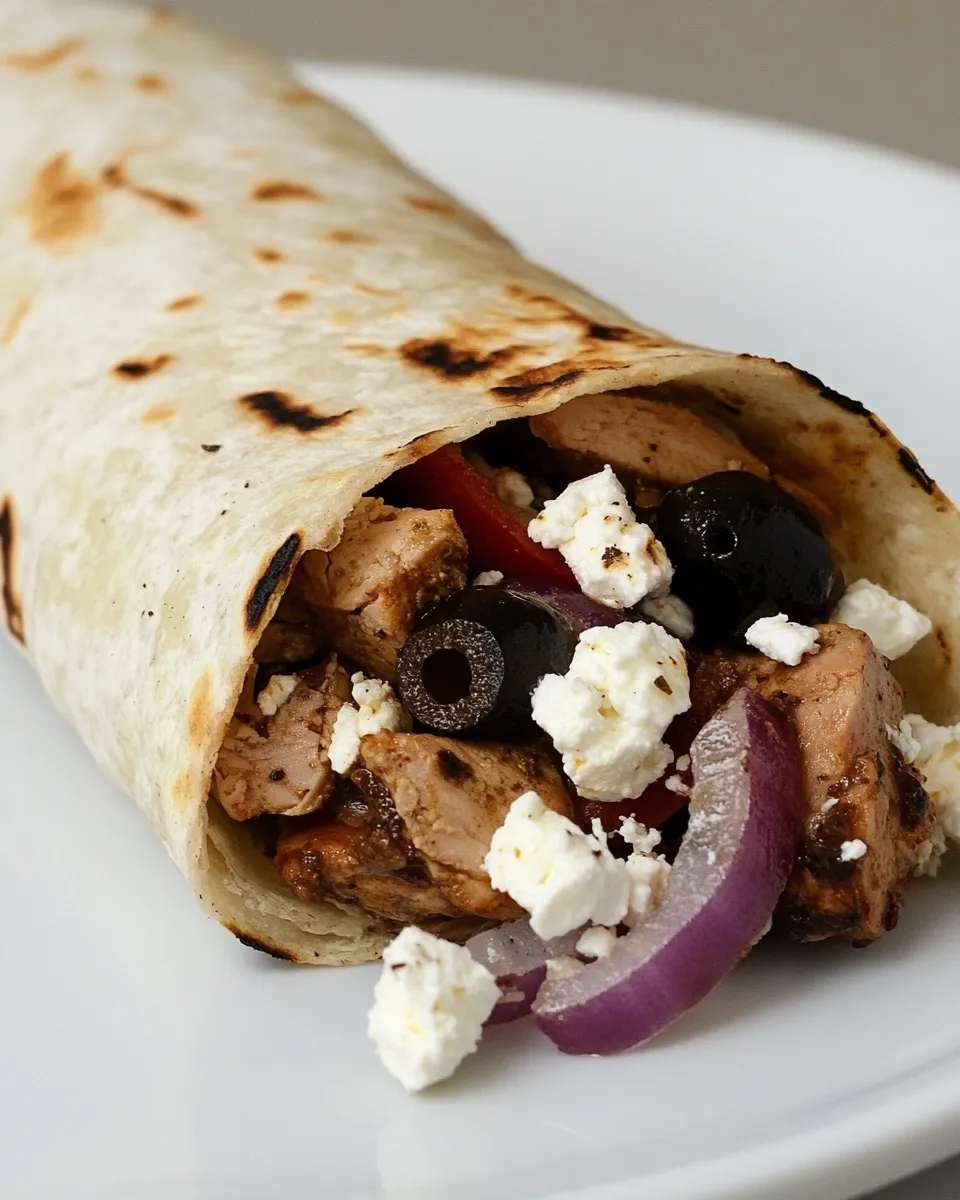 Easy Greek Turkey Wraps recipe photo
