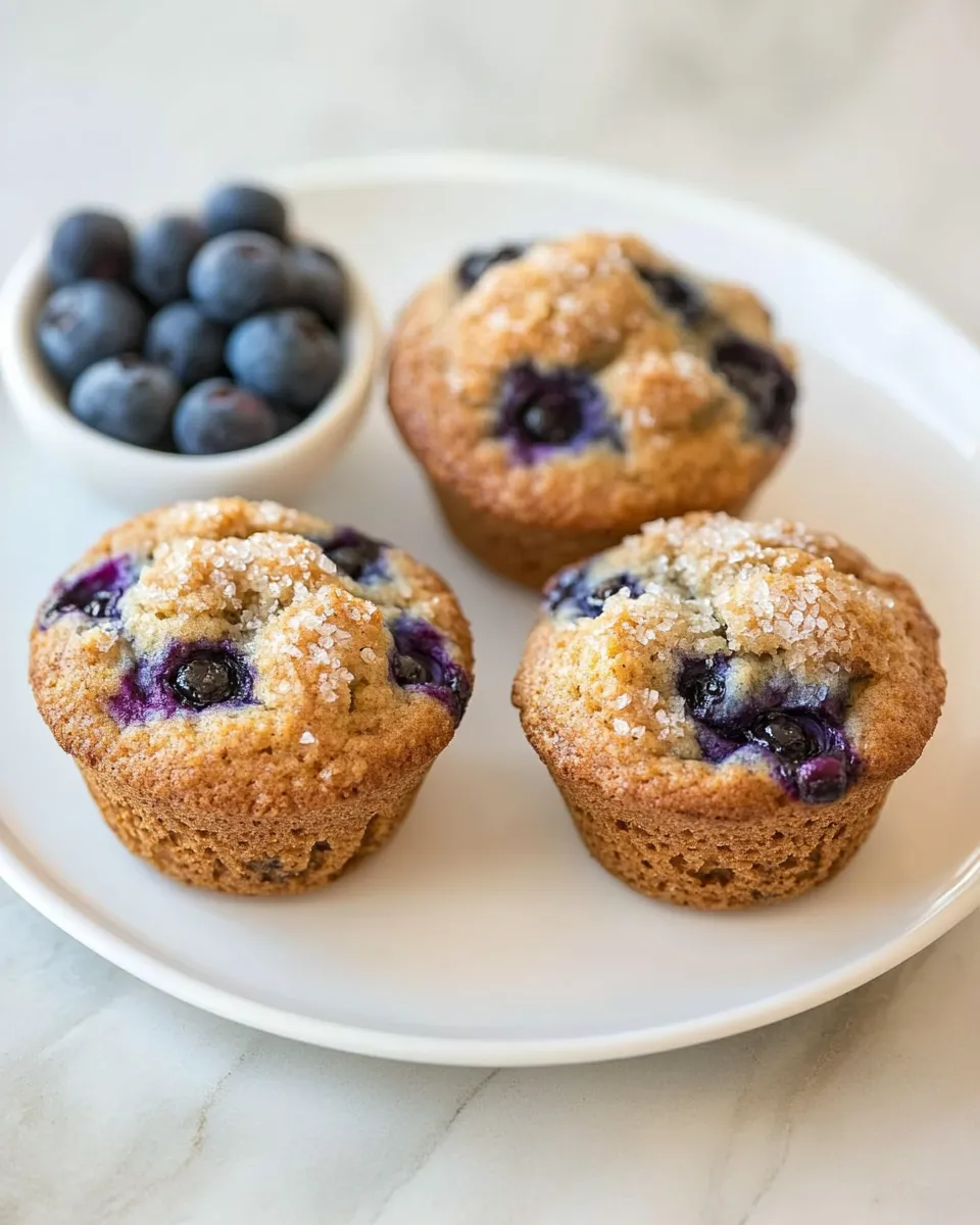 Homemade Healthier Blueberry Muffins photo