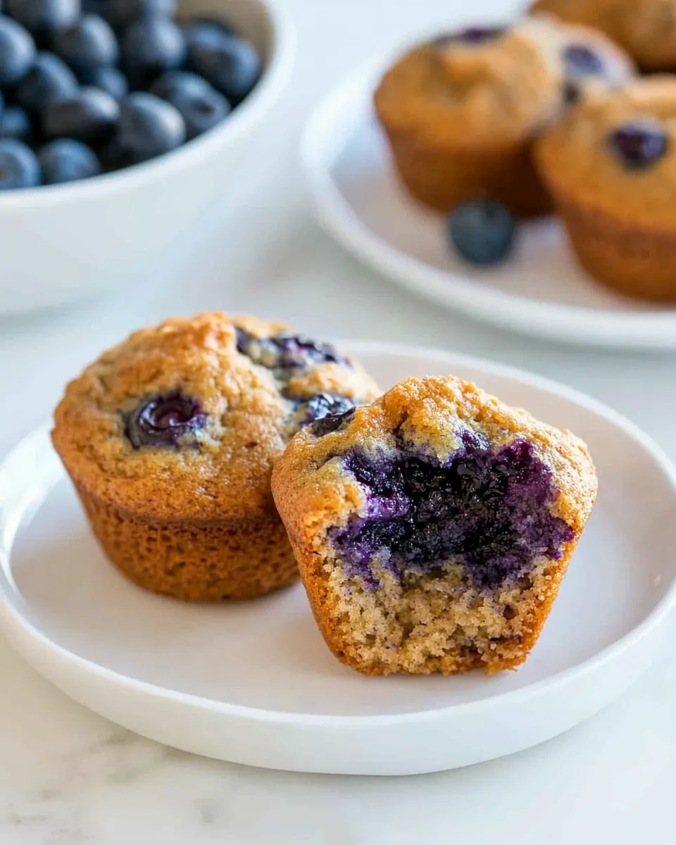 Easy Healthier Blueberry Muffins recipe photo