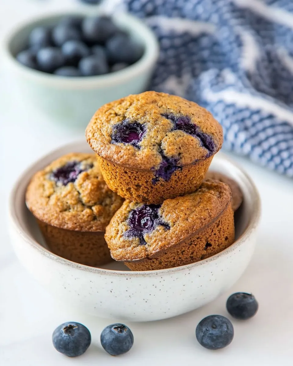 Tasty Healthier Blueberry Muffins shot