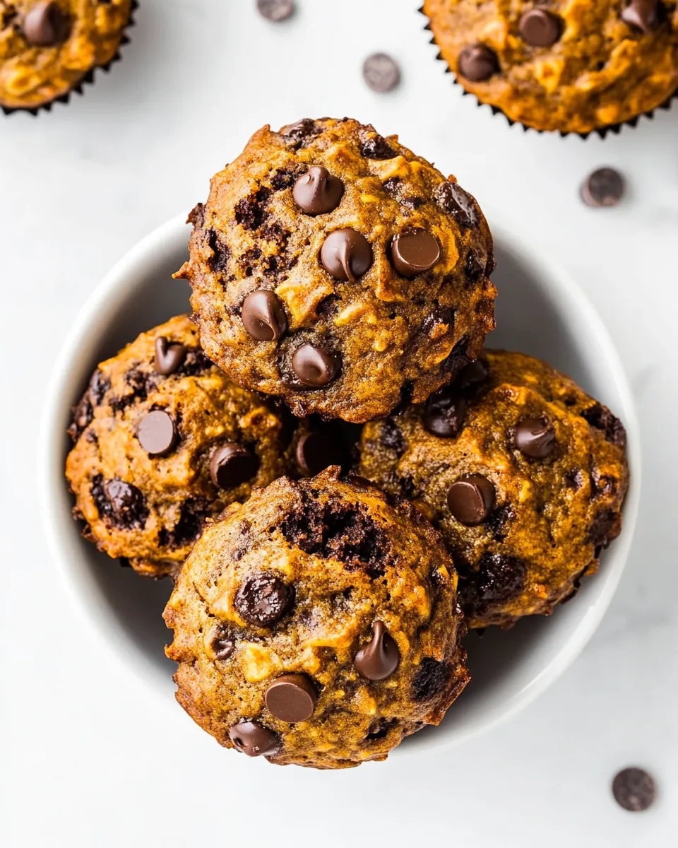 Homemade Healthy Banana Chocolate Chip Muffins photo