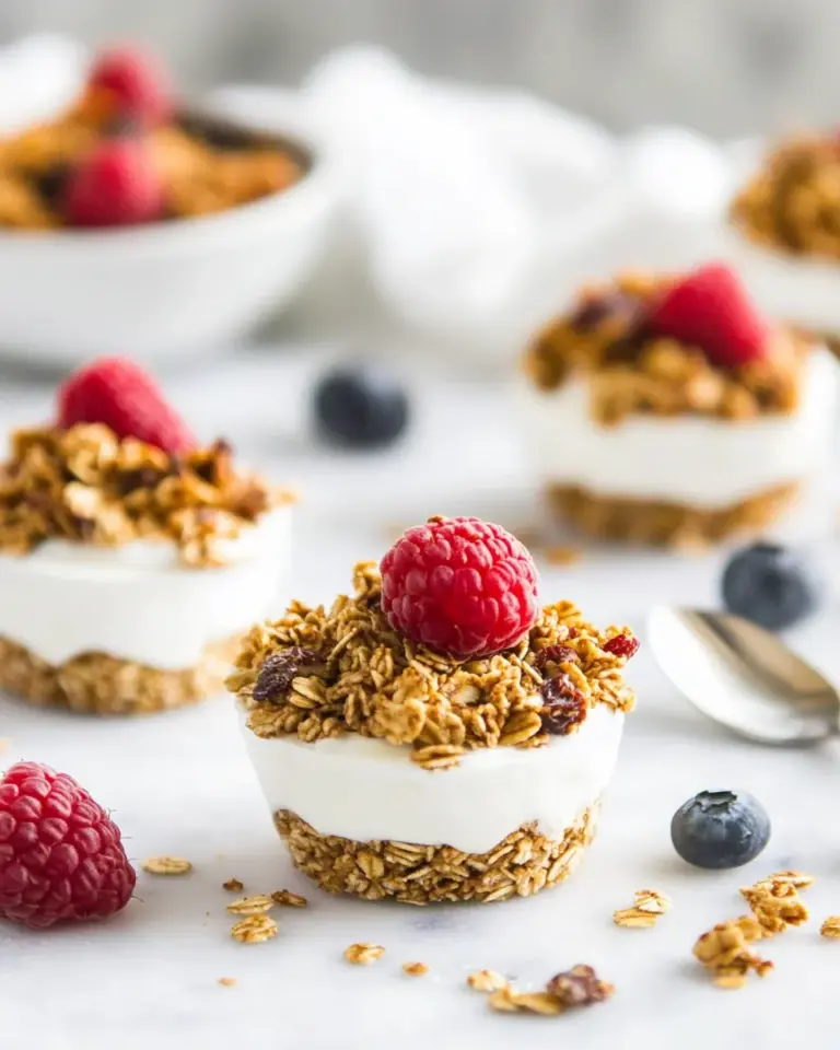 Homemade Healthy Breakfast Granola Yogurt Cups photo