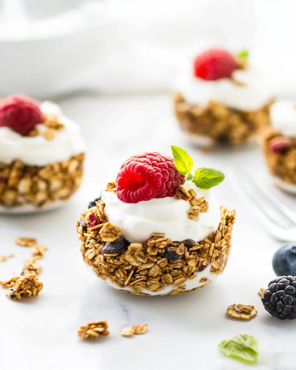 Delicious Healthy Breakfast Granola Yogurt Cups shot