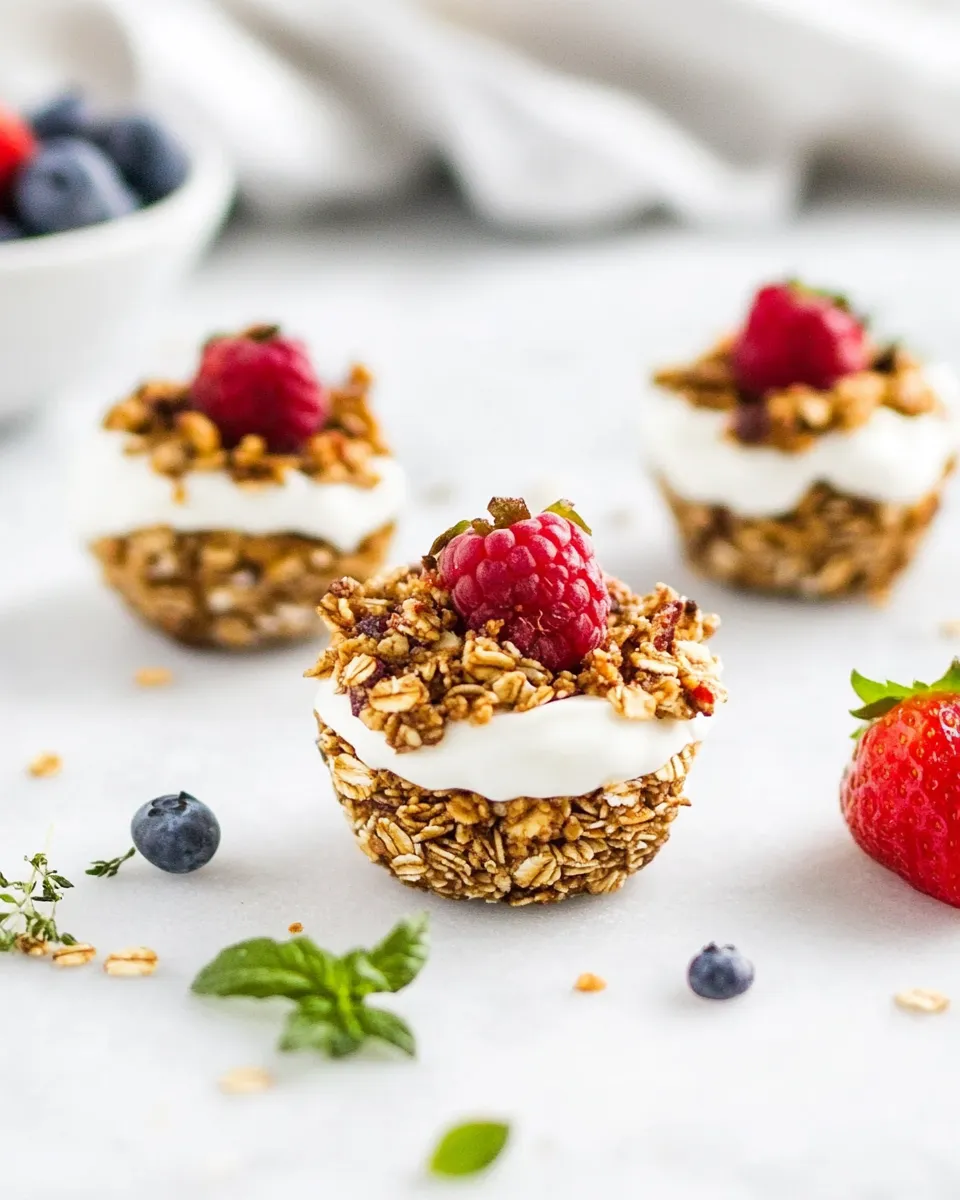 Quick Healthy Breakfast Granola Yogurt Cups recipe photo
